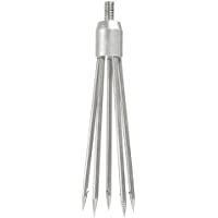 Binglinghua - Arpón de pesca de 5 puntas- acero inoxidable- para pesca de peces- ranas- anguilas- salmones- tuerca…